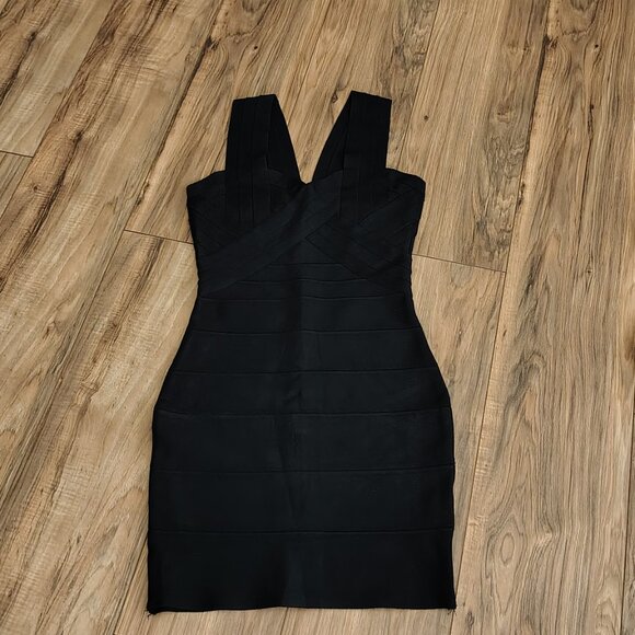 Rachael G Stretch Dress with Thick Straps in Black - Picture 9 of 12